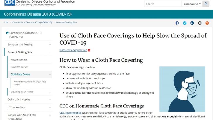 City of Norwalk: CDC Recommendations Regarding the Use of Cloth Face Coverings